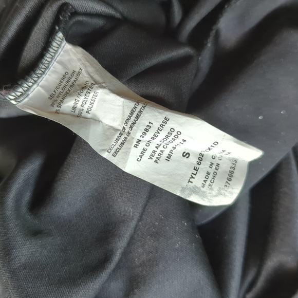 Sequin hearts black lace dress size small 3/4 sleeve - Picture 7 of 9